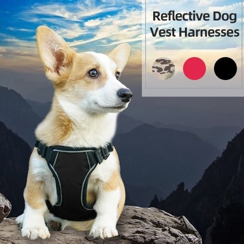 

Dog Vest Harnesses Reflective Service Dog Harness Adjustable Service Dog Vest for Outdoor Walking M