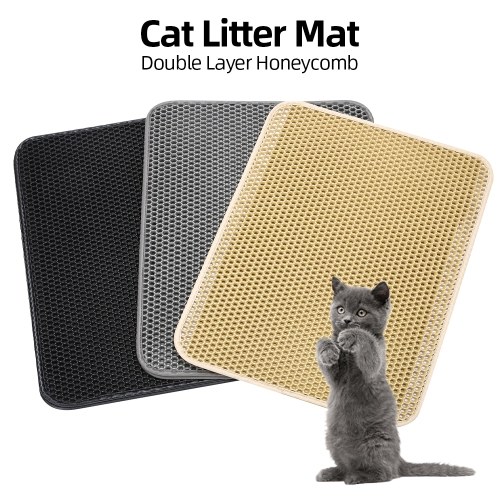 

Cat Litter Mat Cat Litter Trapping Mat Honeycomb Double Layer Design for Cat Litter Box M