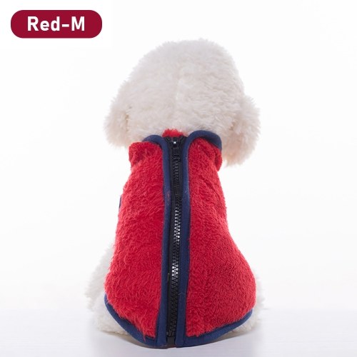 Warm Fleece Dog Pet Vest Jacket Winter Dog High Collar Zipper Clothing for Small Medium Large Dogs