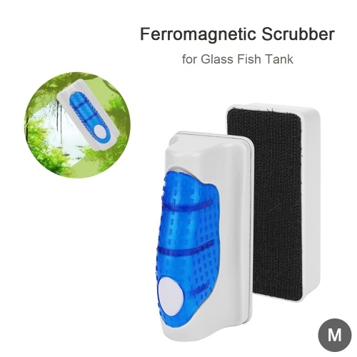 Ferromagnetic Scrubber for Glass Fish Tank Aquarium Brush Double Side Clean Glass Cleaner Aquarium Cleaning Tool