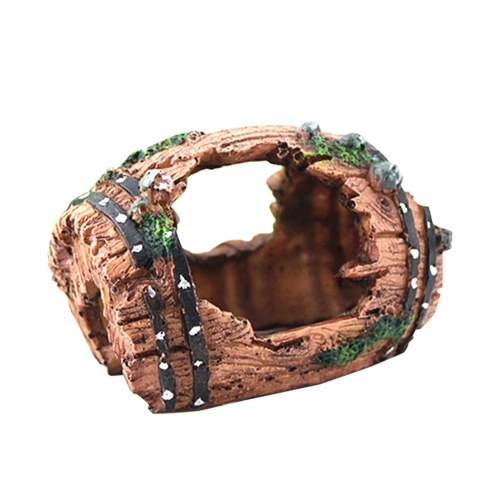 

Resin Aquarium Ornament Barrel Aquarium Decorations