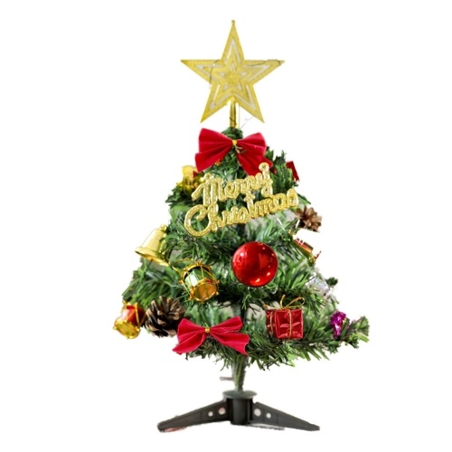 

12 Inch Christmas Tree with Hanging Decorations LEDs Fairy Lights
