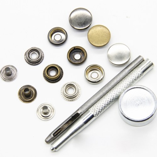 

15mm 25pcs a Set of Metal Snap Button with Fastener Installation Tool for Children and Adult Clothes and Leather