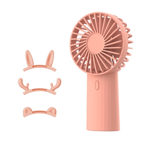 

Handheld Fan Portable 3 Speeds Battery or USB Powered with 3 Different Cute Accessories for Decoration Hand Fan for Outdoor,Travel, Home, Office Green