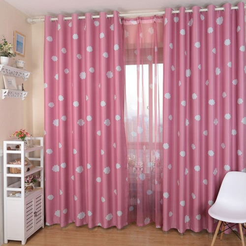 Anself 2PCS Bright couleur rideau de nuages fenêtre drapé chic ... Anself 2PCS Bright couleur rideau de nuages fenêtre drapé chic ...