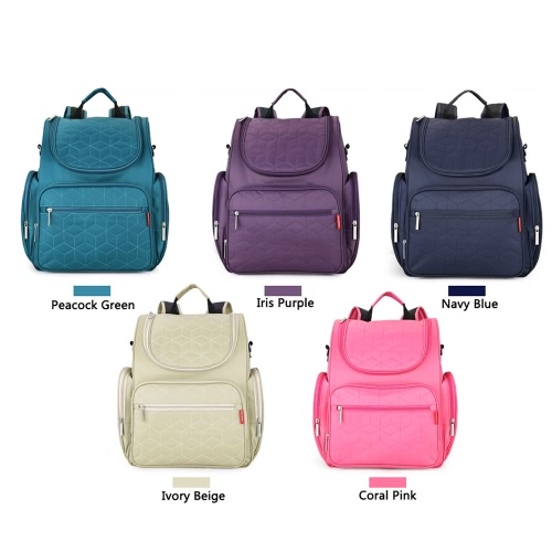 

Insular Large Capacity Multi-functional Mommy Bags Nappy Bag Baby Diaper Backpack Organizer with Stroller Straps Changing Pad Wet