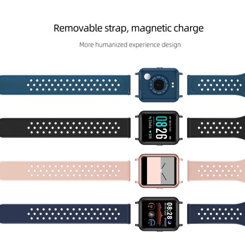 

Smart Watch Fitness Tracker Heart Rate Monitor Body Temperature Sleep Monitor Blood Pressure Water Resistant 1.3" Color Touch Screen Activity Tracking Pedometer for Women Men Kids