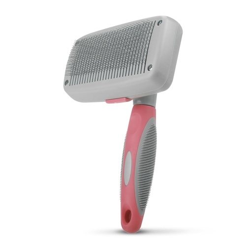 

Self Cleaning Slicker Brush Dog Brush Pets Push Hair Comb Pet Retractable Grooming Tool Stainless Steel Pins for Dog Cat