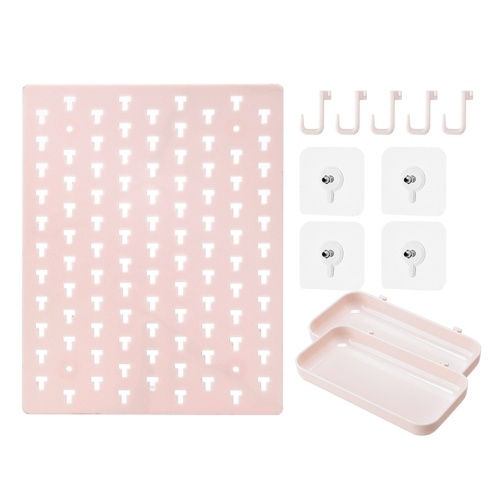 

Plastic Pegboard Wall Mounted Pegboard Shelf Storage Organizer