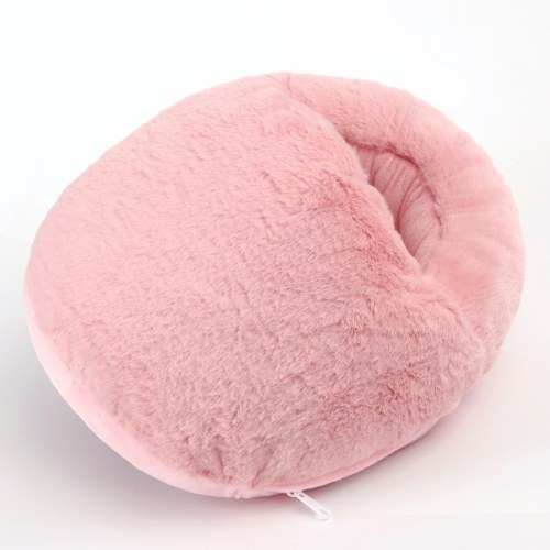 

Detachable Washable USB Ports Imitation Rabbit Hair Heated Slippers Foot-warmers for Adults Men and Women