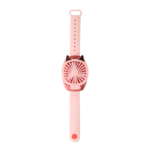 

Portable Mini Fan Watch Built-in Colorful Led Light Children USB Rechargeable Fan with Comfortable Wrist Band