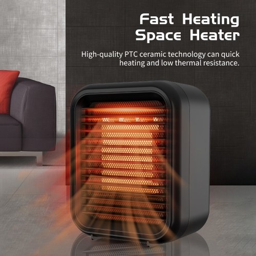 

800W Electric Space Heater PTC Fast Heating Small Heater Personal Desk Heater with Tip-Over and Overheat Protection for Home Office Room Indoor Use