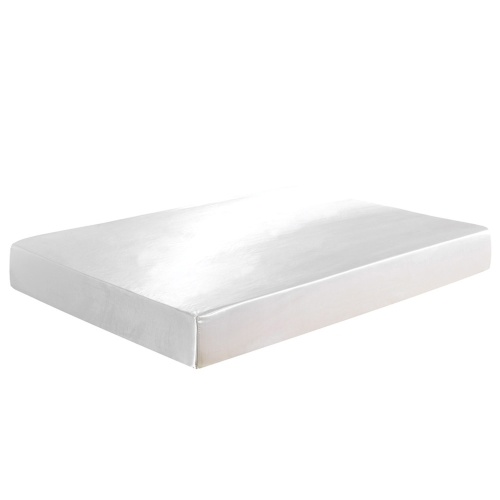 

Well-made Soft Silk-like Polyester Fitted Sheet (Queen,White)