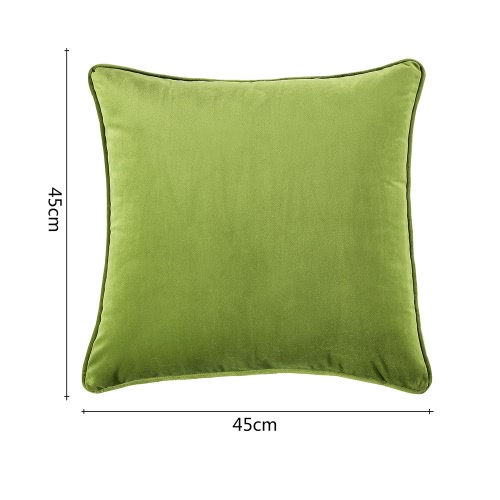 

18"*18" Simple Style Solid Color Throw Pillow Case Soft Cushion Cover Sofa Chair Bed Decorative Square Pillow Cover 45*45cm Pillow Sham with Hidden Zipper Closure--Black