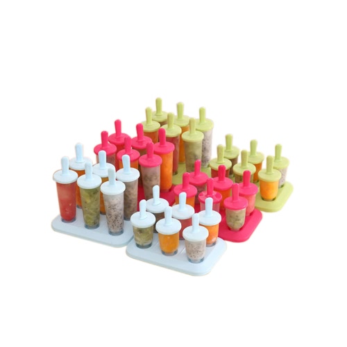 

6 Push Up Ice Cream Popsicle Maker Molds Наборы DIY Круглая форма Замороженные ледяные льда Lolly Holder Tray Cool Summer Storage
