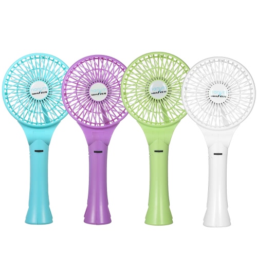 Ventilatore a pile portatile da tavolo portatile USB Ventilatore di raffreddamento a clip da tavolo con velocità regolabile del vento per passeggini per bambini Home Office Blue