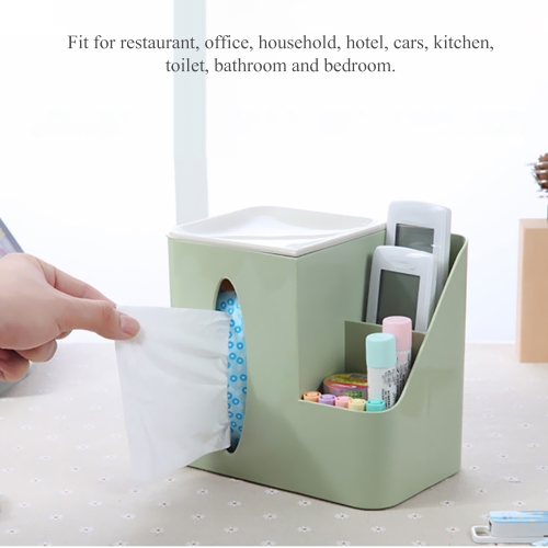 

Simple Desktop Multifunctional Tissue Box Cover Living Room Office Sundries Makeup Cosmetics Remote Control Storage Pink