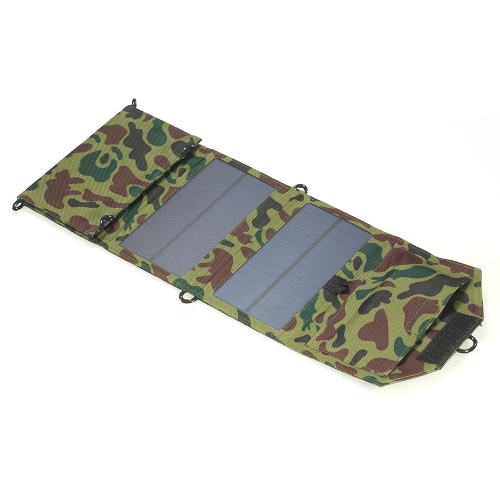 Cargador de batería portátil al aire libre plegable del cargador del panel solar del puerto de USB 7W 5V para el teléfono móvil del iPhone