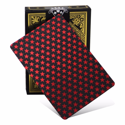 

55pcs/deck Waterproof Luxury Black Gold Foil Plated Poker Premium Matte Plastic Board Games PVC Bronzing Playing Cards Set Casino