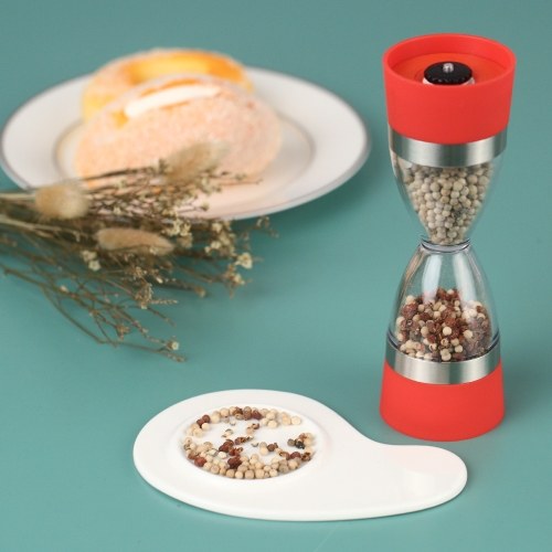 

2 in 1 Manual Pepper Grinder Peppercorn Salt Mill with Adjustable Coarseness Seasoning Grinding Tool
