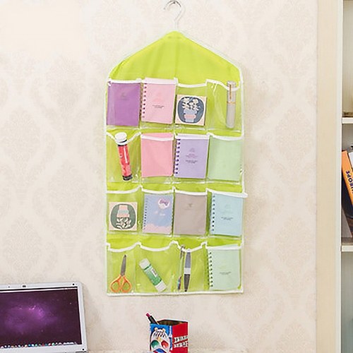 

16 Grid Wardrobe Hanging Organizer Underwear Bras Socks Ties Door Storage Bag