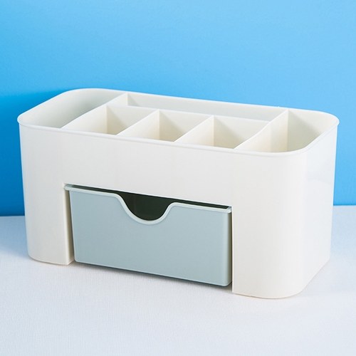 

Saving Space Desktop Cosmetic Makeup Storage Drawer Type Box 6 Grids Brush Lipstick Holder Pink