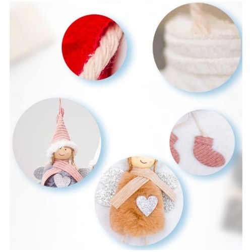 

Christmas Decoration Cute Angel Plush Dolls Xmas Tree Ornaments