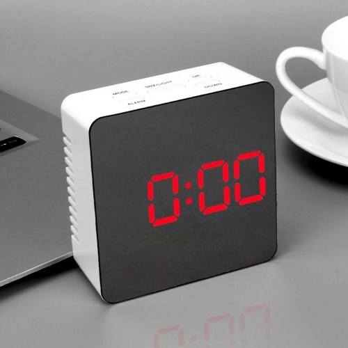 

Multifunctional Plastic Mirror LED Alarm Clock Night Light