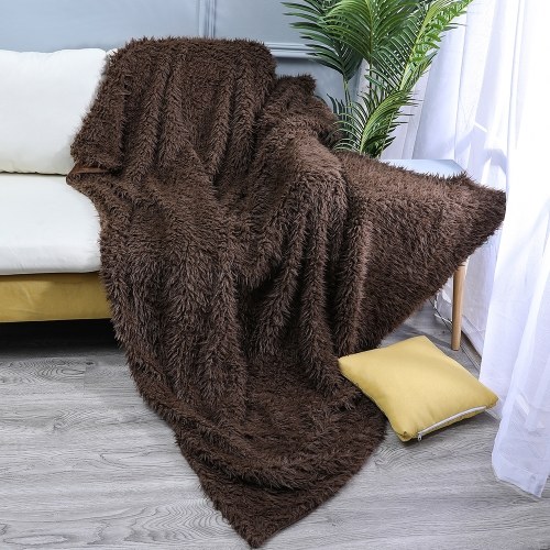 

Long Fur Throw Blanket Faux Fluffy Blanket(51 inch * 63 inch)