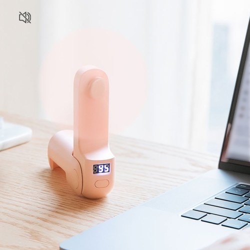 

Handheld Fan with LED Display Foldable Portable Mini Fan 2 Speed Low Noise Personal Desk Fan for Travel Camping Office Home USB Powered Power Bank Feature Desk Fan Phone Holder