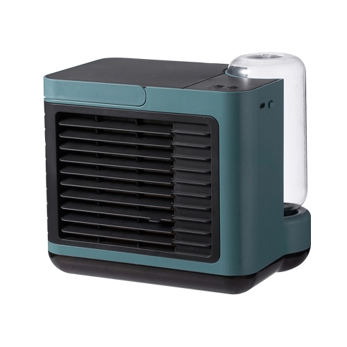 Ventilador de aire acondicionado de escritorio Ventilador de aire acondicionado con luz LED Pequeño USB personal Ventilador de escritorio de 3 velocidades