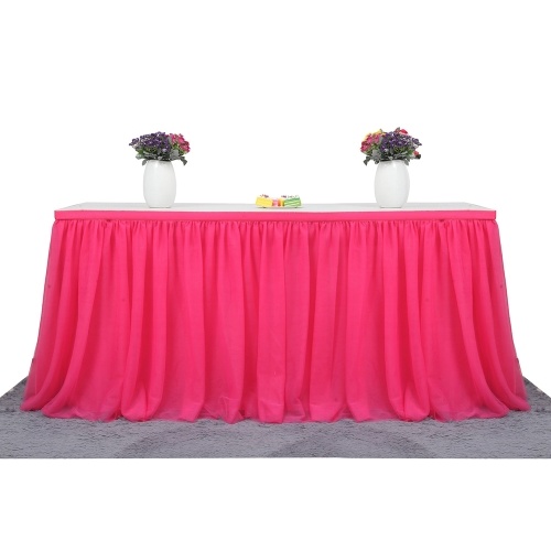 

Handmade Tulle Table Skirt Tablecloth Decorative Tableware Cloth