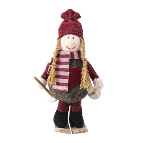 

Christmas Table Decoration Desk Ski Girl Shaped Ornament