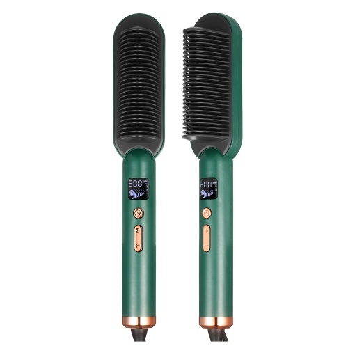 

Ionic Straightener Brush PTC Heated Hair Straightener