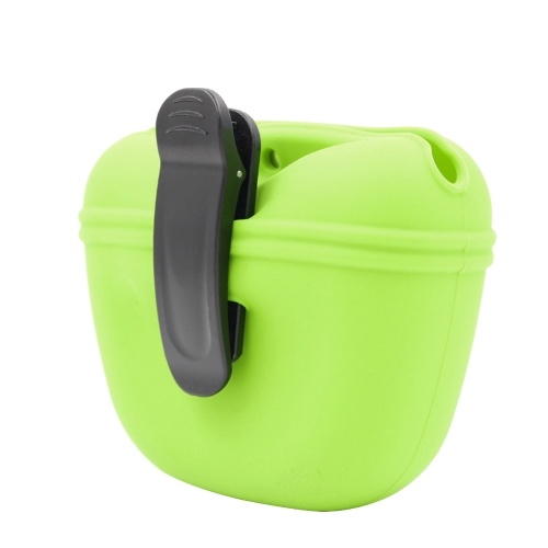

Silicone Pet Snack Bag Portable Pet Snack Bag with Magnetic Buckle