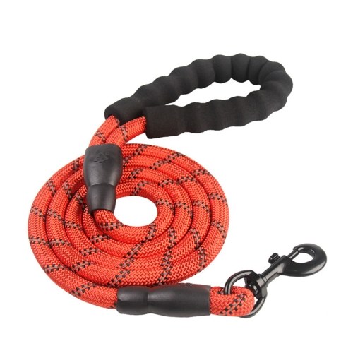 

Strong Dog Leash Nylon Round Rope with Comfortable Padded Handle and Highly Reflective Threads for Pets