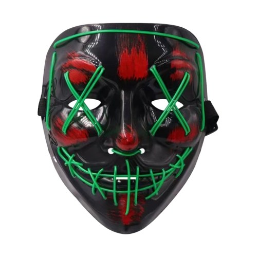 

LED Halloween Mask Glow In Dark Horror Mask Creepy Costume LED Light Up Cosplay Full Face Mask for Halloween Party Props Bar Festivals Carnival