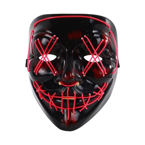 

LED Halloween Mask Glow In Dark Horror Mask Creepy Costume LED Light Up Cosplay Full Face Mask for Halloween Party Props Bar Festivals Carnival