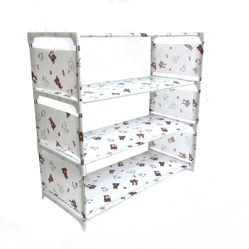 

Dustproof Shoe Rack, Thickened Non-Woven Shoe Storage Organizer, Shoe Tower Stand, Simple 4 Layer Shoe Rack
