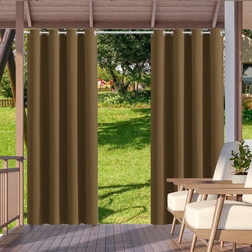 1 Panel Outdoor & Indoor Curtain Sun Blocking Privacy Grommet Curtains