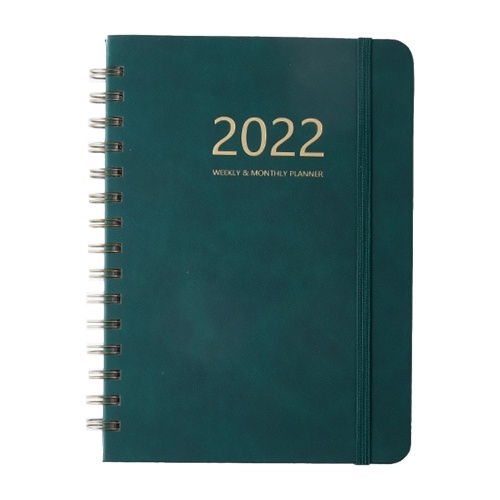 A5 Notebook School Diary 2022 Notebook With Daily Weekly Schedule 160 Pages Spiral Exercise Books