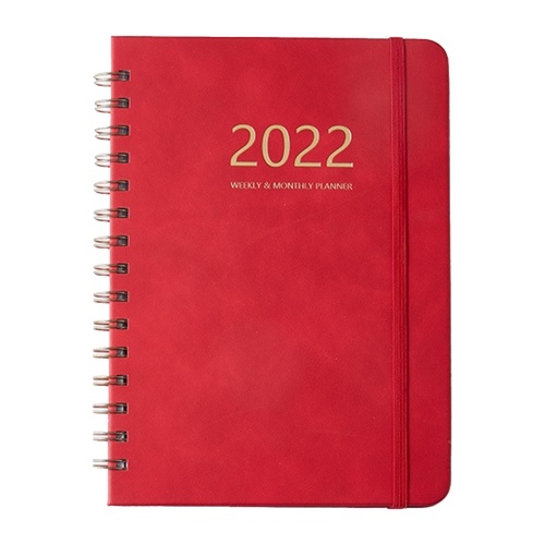 A5 Notebook School Diary 2022 Notebook With Daily Weekly Schedule 160 Pages Spiral Exercise Books
