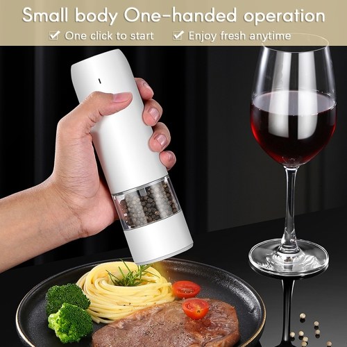 

Seasoning Grinder Kitchen Electric Grinding Bottle 6 Speed Adjustable Thickness USB Suitable for Sea Salt Sichuan Pepper