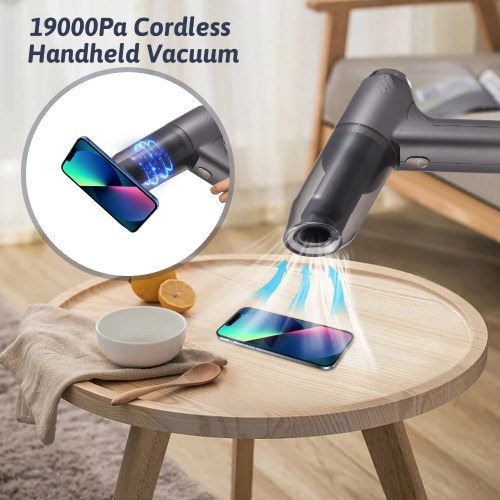 Handheld Vacuum Cordless 19000Pa Powerful Suction and Blowing 3 in 1 Dust Buster Air Blower and Hand Pump Vacuum Cleaner 120W High Power Wet and Dry Brushless Portable Cleaner Rechargeable Hand Held Vacuum Cleaner for Home Office Car 