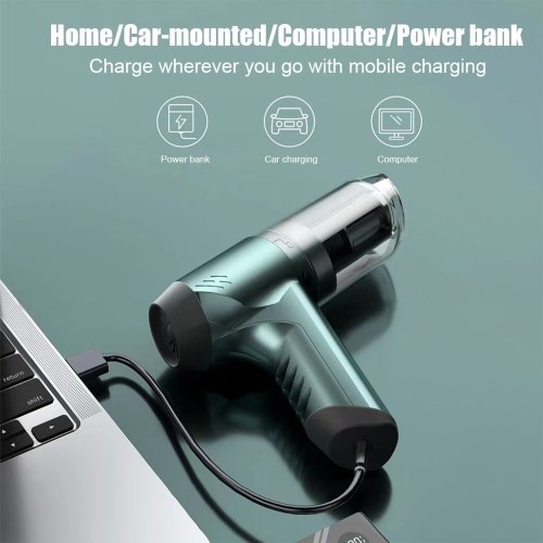 Handheld Vacuum Cordless 19000Pa Powerful Suction and Blowing 3 in 1 Dust Buster Air Blower and Hand Pump Vacuum Cleaner 120W High Power Wet and Dry Brushless Portable Cleaner Rechargeable Hand Held Vacuum Cleaner for Home Office Car 