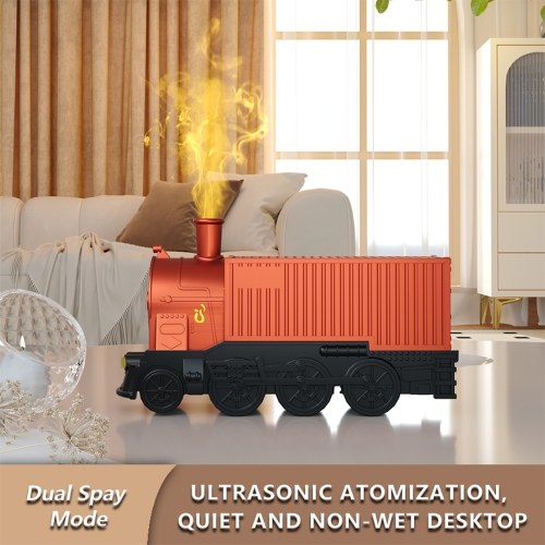 

Vintage Container Train Essential Oil Diffuser with Remote Control for Home 300ml Large Opening Aromatherapy Diffuser with 2 Type Spray 8 Light Mode Room Office Hotel Scent Diffuser Decor