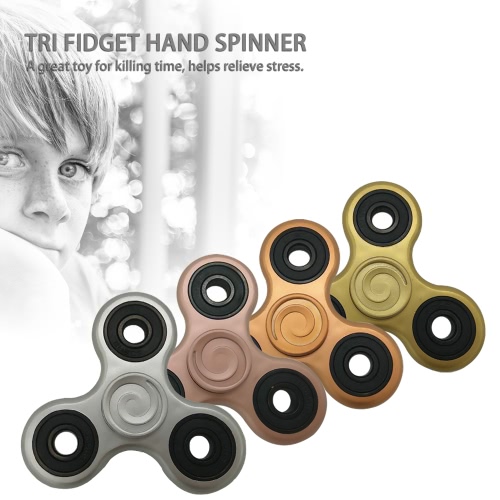 

ABS Tri Fidget Hand Finger Spinner Spin Widget Focus Toy EDC Pocket Desktoy Triangle Plastic Gift for ADHD Children Adults Relieve