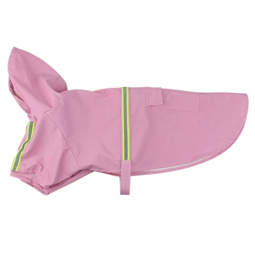 Impermeable para perros de mascota Capa de lluvia de perrito ajustable Abrigo Capa Ropa resistente al agua Ropa de lluvia de poncho con tira reflectante