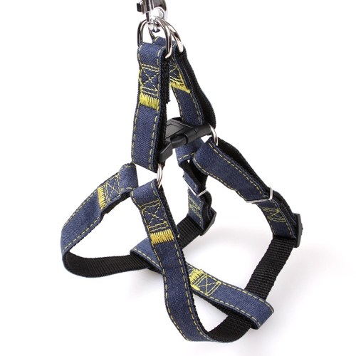 

3pcs/Set Denim Heavy Duty Pet Dog Collar Leash