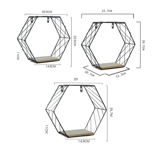 

Simple Hexagon Iron Mesh Wall Hanging